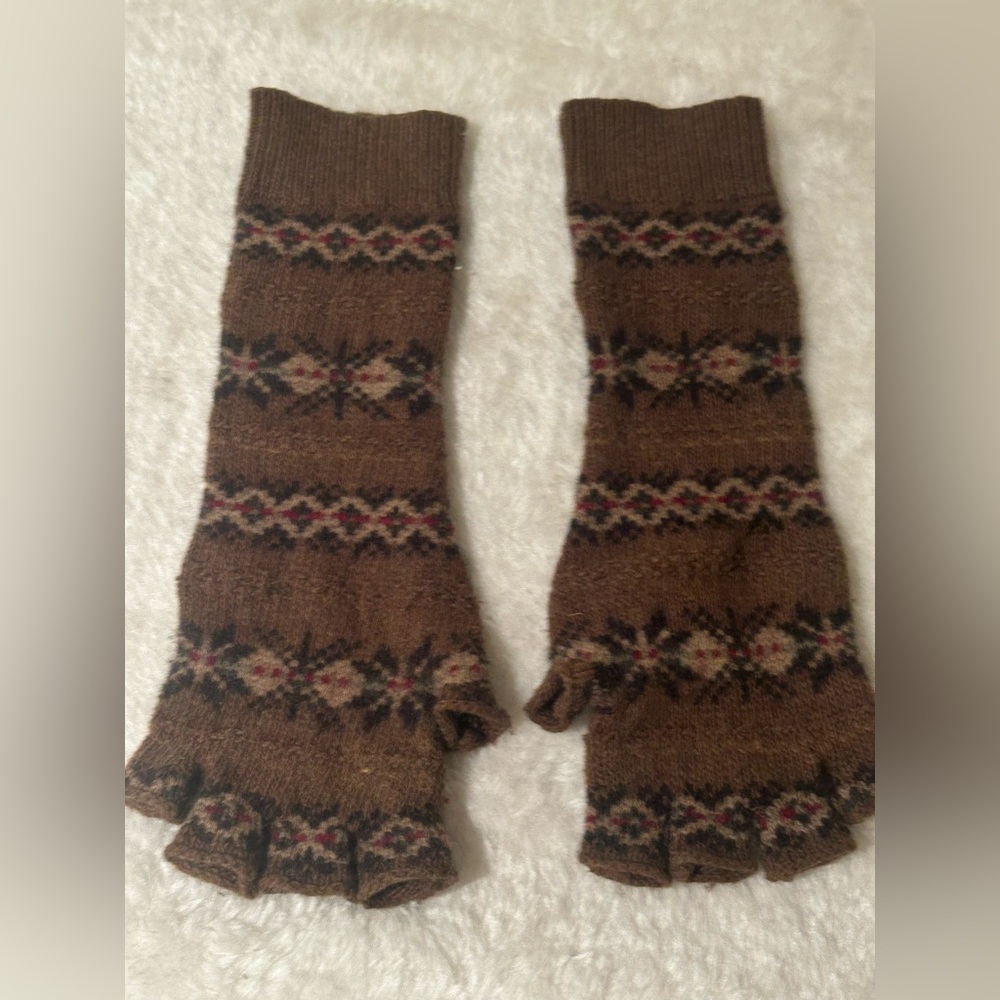 Ralph Lauren Kids Fairisle Fingerless Equestrian Gloves